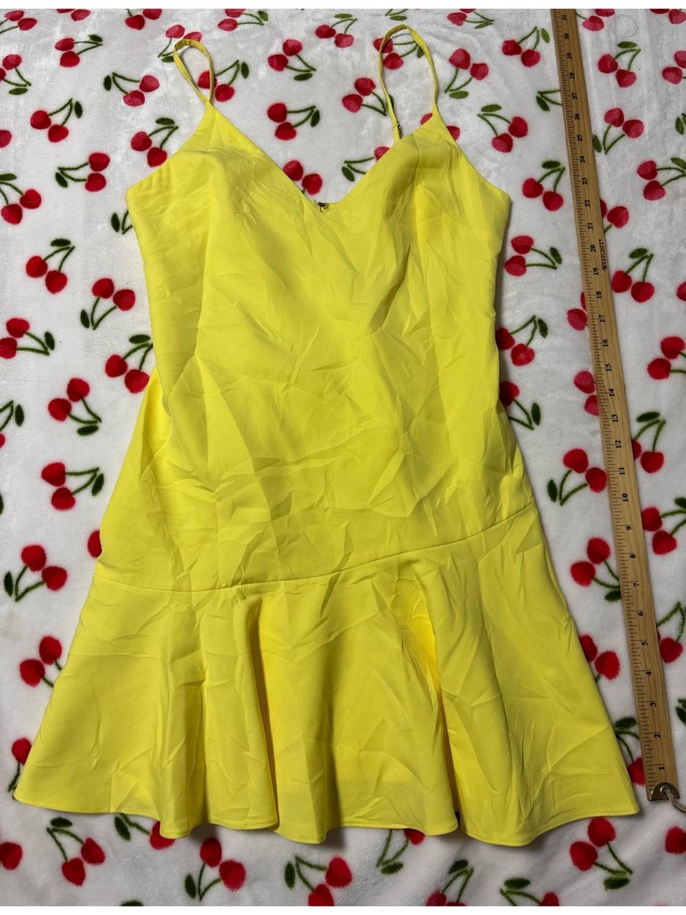 Lovers + Friends Yellow Mini Dress with Flared Hem